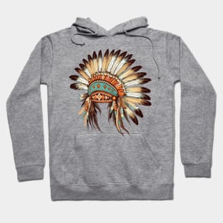 Native American Feather Headdress #1 Hoodie